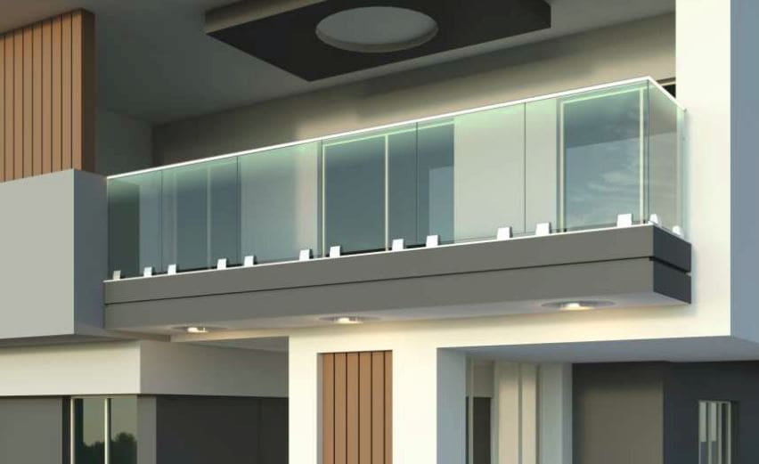 SD 02B Bracket with Side Cap System for Aluminum Glass Railing Installation, Premium Support Bracket for Balcony and Staircase, Durable Finish, Secure Fit for Modern Projects